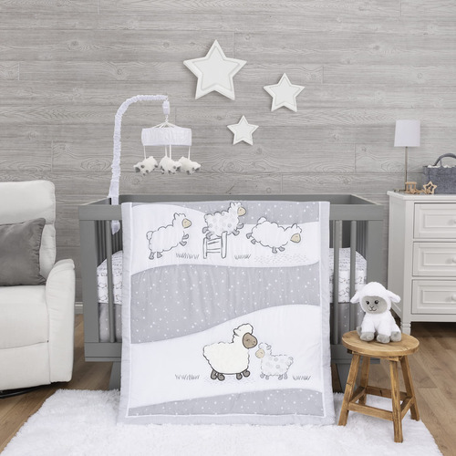 Sammy & Lou Sleepy Sheep - Juego De Ropa De Cama Para Cuna D