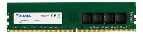 Memoria Ram Premier Color Verde 4gb 1 Adata Ad4u26664g19-sgn