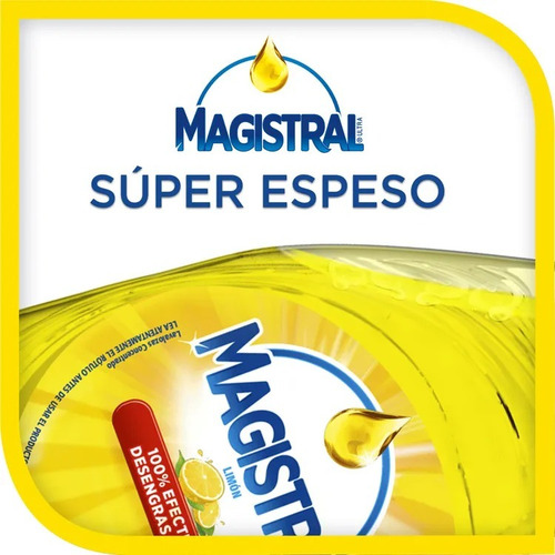 Imagen 6 de 7 de Lavaloza Concentrado Magistral Limón 750 Ml