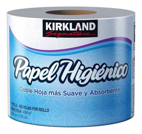 Imagen 1 de 2 de Rollo De Papel Higienico Kirkland Individual Suave 425 Hojas