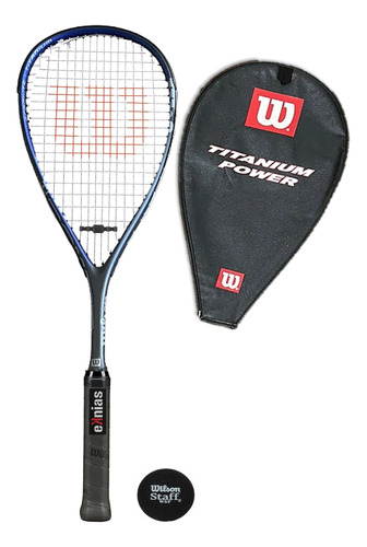 Raqueta De Squash Wilson Titanium Con Pelota 