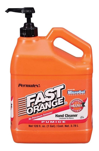 Limpia Manos Fast Orange Permatex Piedra Pomez Grande 3.78 L