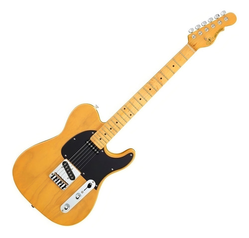 Guitarra eléctrica G&L Tribute ASAT Classic single-cutaway de fresno butterscotch blonde con diapasón de arce
