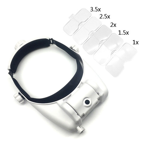 Lupa De Reparación Brillante De Lupa De Cabeza Led Con Lupa