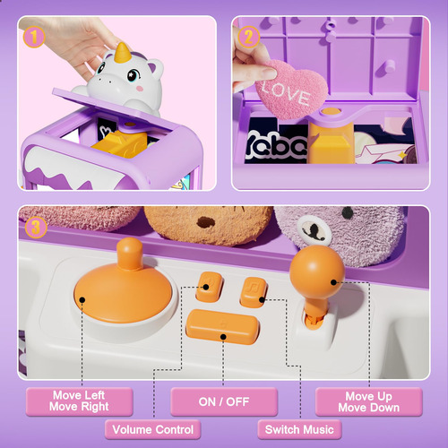 Mini Máquina De Garras Unicornios Para Niñas Modelo Arcade Color