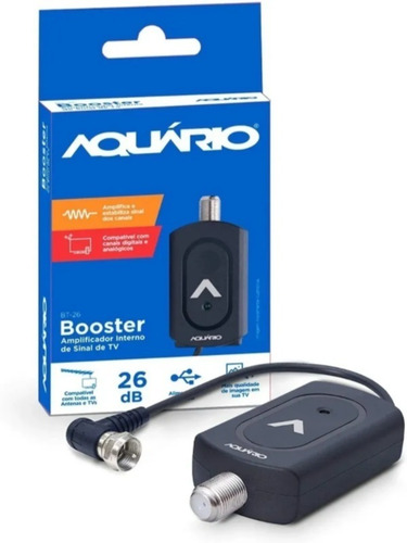 Imagem 1 de 7 de Booster Amplificador De Sinal Antena Tv Digital Externa Uhf