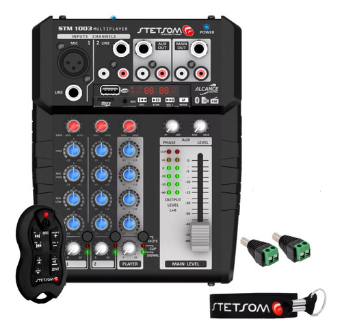 Mesa De Som Automotivo Stm1003 12v Multiplayer Cabo 1 Metro