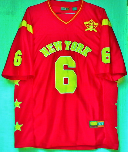 Jersey Ncaa New York Bordado Rojo Grande De Adulto.