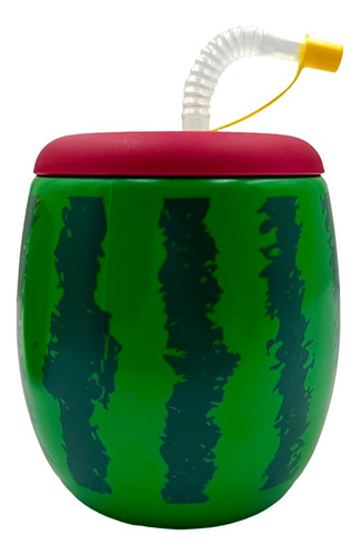 6 Cilindro Botella Vaso De Agua Sandía 900 Ml