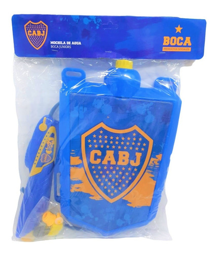 Imagen 6 de 8 de Mochila De Agua Con Pistola Escudo Boca Juniors Jlt 8560