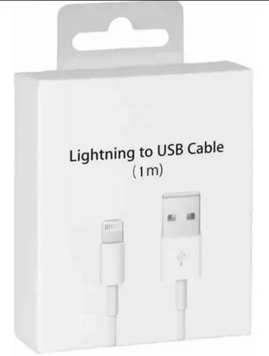 Cabo Foxconn branco com entrada USB  saída Lightning