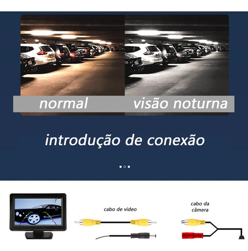 Câmera De Ré Automotiva Hd Estacionamento Visão Noturna