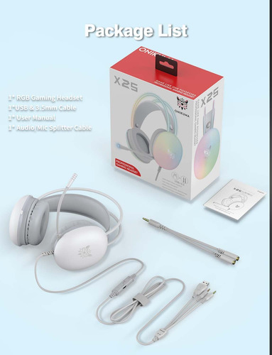 Auriculares Para Juegos Con Micrófono, Iluminación Rgb Rainb