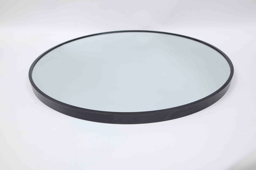 Conguiliao Espejo Baño Redondo Moderno 70cm, Espejo De Pared Marco Negro
