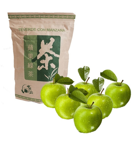 Té Verde Con Manzana Chino -100 Gr Hojas A Granel - Infusión