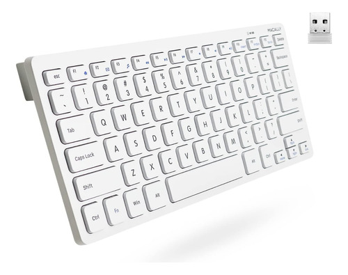 Macally 2.4g Teclado Inalámbrico Pequeño Teclado Computadora