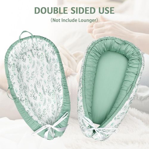 Capa De Espreguiçadeira De Bebê Dilimi Cotton Reversível Gre