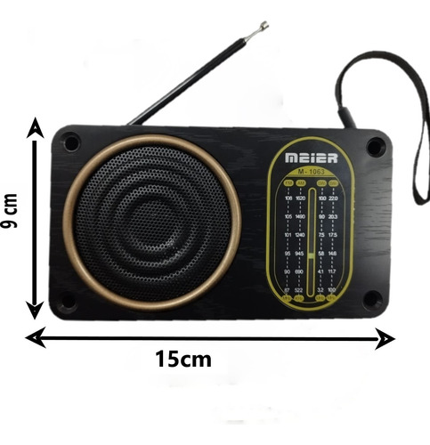 Radio Portatil Retro C/ Linterna Recargable/pilas 4 Bandas