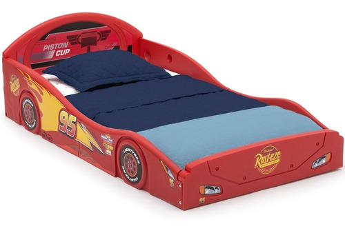 Cama Infantil Toddler Cars Mcqueen Disney 2en1 Dormir Jugar