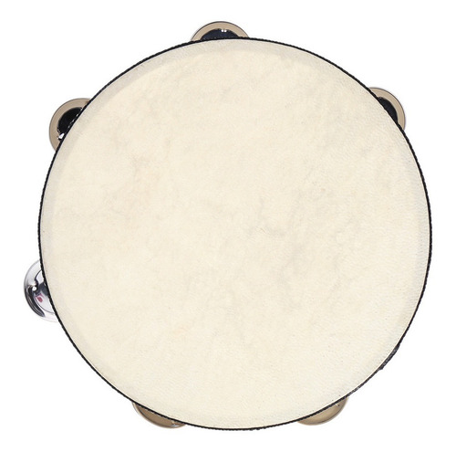 8 Panderetas De Mano Tambor Bell Birch Metal Jingles