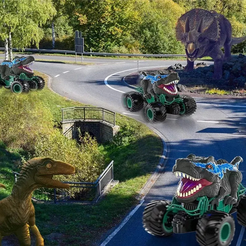Coche De Juguete De Dinosaurio Negro Con Control Remoto Para