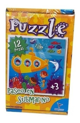 Rompecabezas Infantil Puzzle 12 Piezas Paseo En Submarino