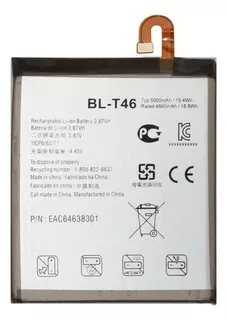 Bateria LG V60 Thinq 5g V600vm V600qm5 Bl-t46 5000mah