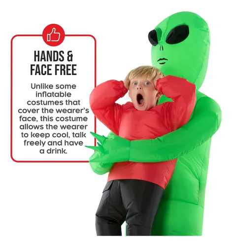 Disfraz Inflable De Abducción Alienígena Morph Red Para Niño