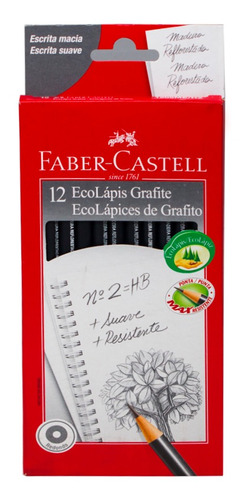 Lapices Grafito Hb N2 Redondo 12 Unidades Faber-castell