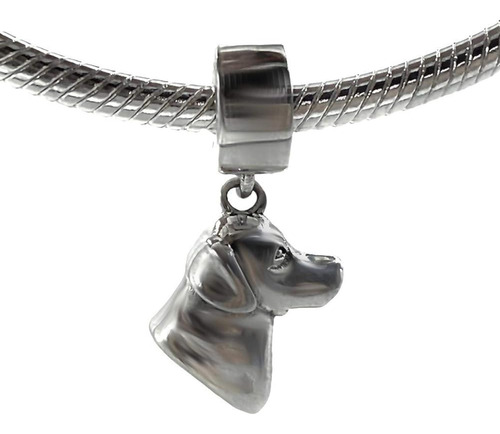 Bolenvi Labrador Retriever Dog 925 Sterling Silver Dangle Pa