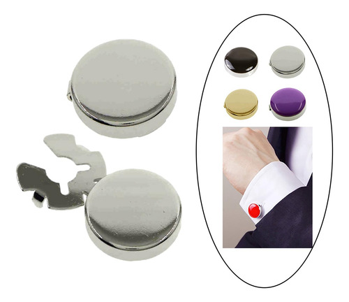 5 X 2x Men Cufflinks, Button Covers Shirts Wedding Party