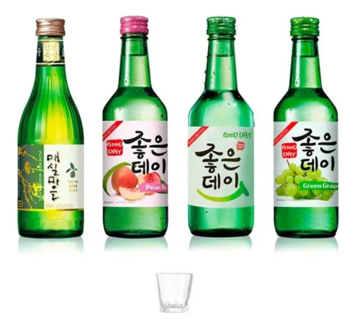 Combo Plus Soju (4 Botellas + 1 Vasito)