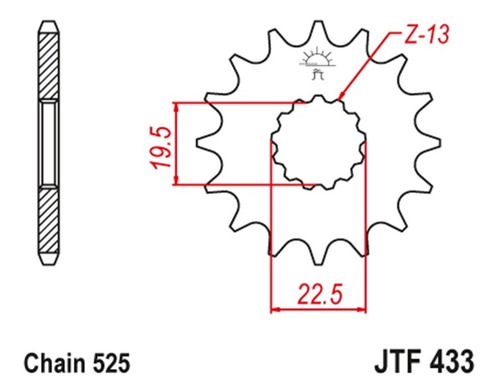 Imagen 5 de 8 de Transmision Jt Sprocket 525 Suzuki Bandit 400 Beitia Motos