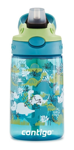 Imagem 1 de 8 de Garrafinha Squeeze Infantil Contigo ® Kids Dinossauros 414ml