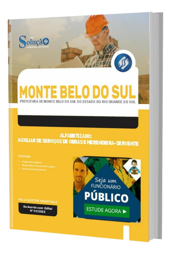 Apostila Prefeitura Monte Belo Do Sul Rs Nível Alfabetizado