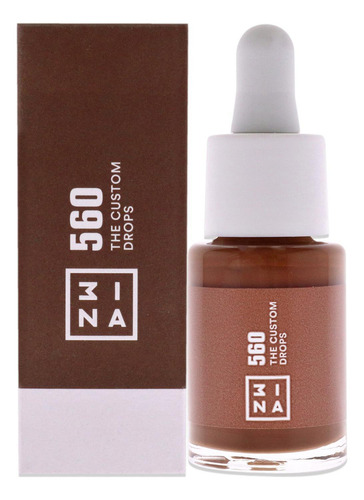 Base de maquillaje líquida 3INA 560 3INA Base de Maquillaje Líquida The Custom Drops 560 tono marrón