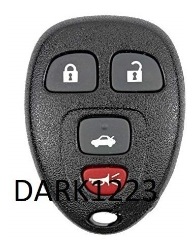 Control Remoto Chevrolet Malibu Cobalt Saturn Sky Aura Buick Lacrosse Allure Pontiac G5 G6 Solstice Pursuit 4 Botones 