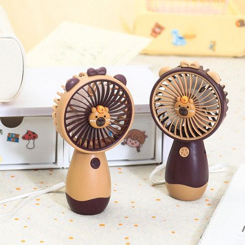 Mini Ventilador Portátil Recargable Capibara Con Cordón, Usb