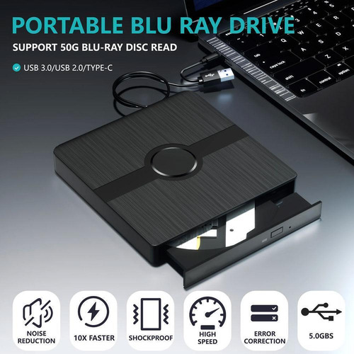 Unidad Externa De Cd-dvd Para Pc Portátil Windows 11 10 Usb