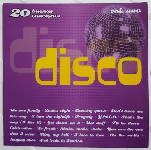 Música Disco Cd Nuevo Original Internacional 20 Éxitos