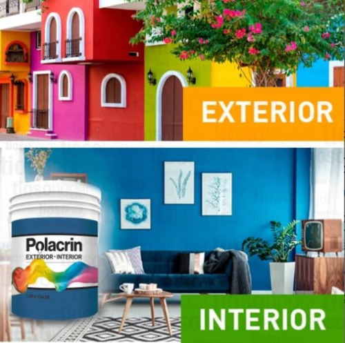Imagen 7 de 10 de Polacrin Color Interior Exterior 13 Colores 10lts Mate