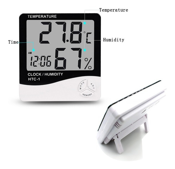 Yushu Termómetro digital LCD de tamaño pequeño higrómetro de humedad medidor de temperatura TH-4 termómetro húmedo negro herramienta de análisis de instrumentos higrómetro