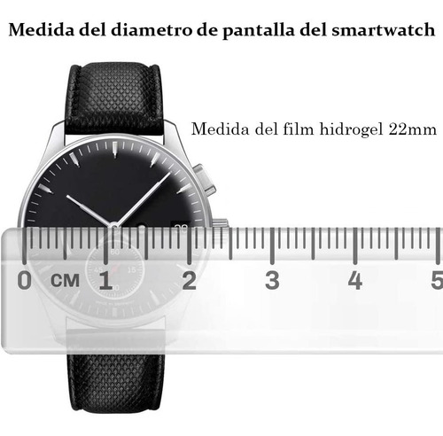 Film Hidrogel Protector Pantalla Smartwatch Diametro 30mm X2