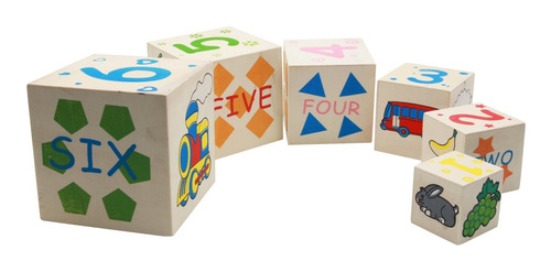 Encastre Madera 6 Cubos