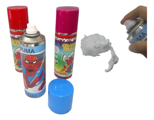 Caja 24 Espumas En Spray Fiestas Patrias Cumpleaños Eventos