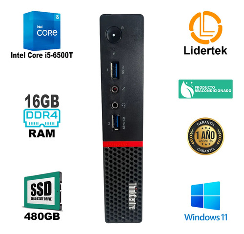 Mini Pc Torre I5 - 16gb Ram - 480gb Ssd - Win10 - Tiny (Reacondicionado)