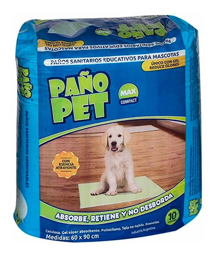 Alfombra Sanitaria Paño Pet Max X 10 Unid (90 X 60 Cm)