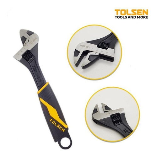 Llave Ajustable Mango Plastico 300 Mm 12 Tolsen 15311