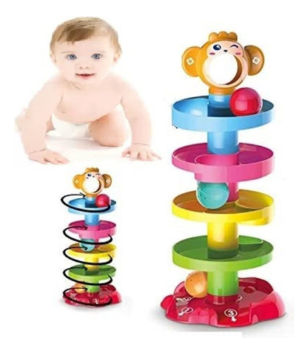 Juego Juguete Bebe Niños Torre Giratoria Rampa Juego Rondon