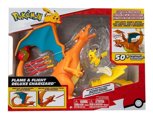 Pokemon Figura De Charizard Deluxe Luz Y Sonido